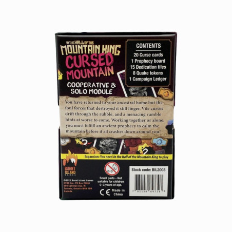 In the Hall of the Mountain King: Cursed Mountain - Burnt Island Games - Board game | IPA Gameshop