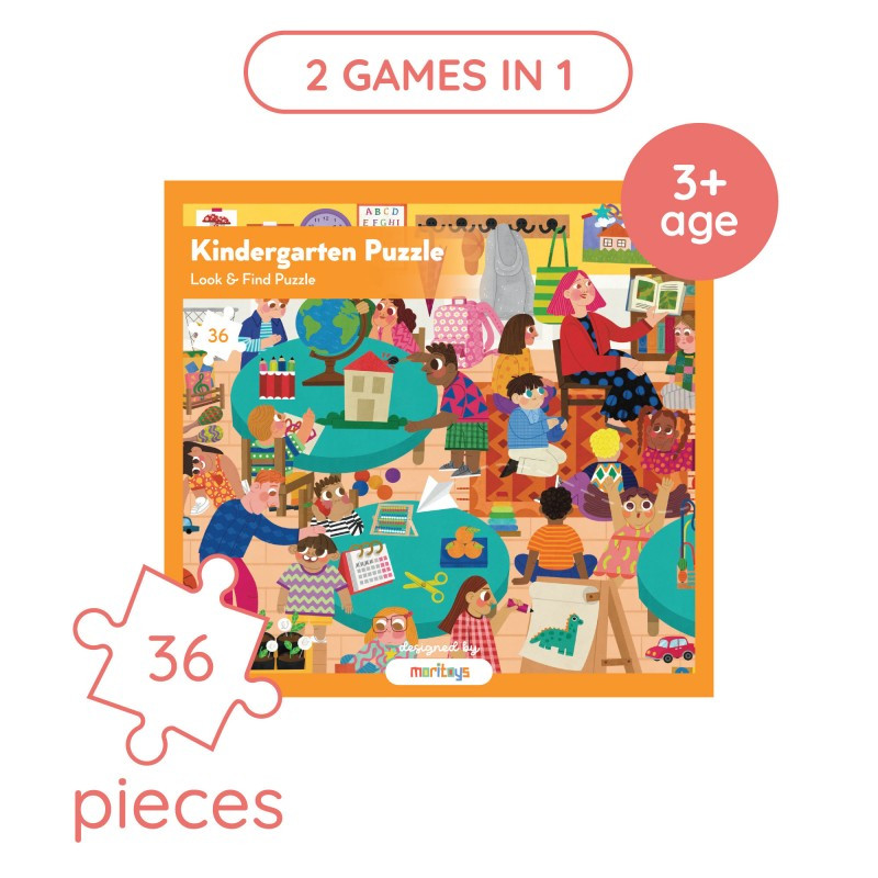 Look & Find Puzzle : Kindergarten - Moritoys - Board game | IPA Gameshop