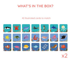 Jeu de Mémoire et de Paires : Sous l'Eau - Moritoys - Jeu de société | IPA Gameshop