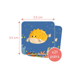 Jeu de Mémoire et de Paires : Sous l'Eau - Moritoys - Jeu de société | IPA Gameshop