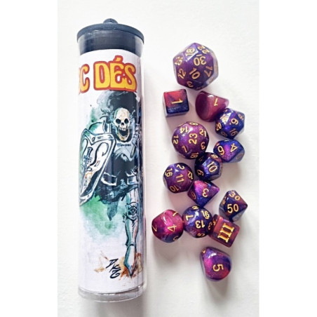 Dungeon Crawl Classics : Set 14 dés Saint-squelette (eldritch blast) - EDITIONS AKILEOS - Board game | IPA Gameshop EU