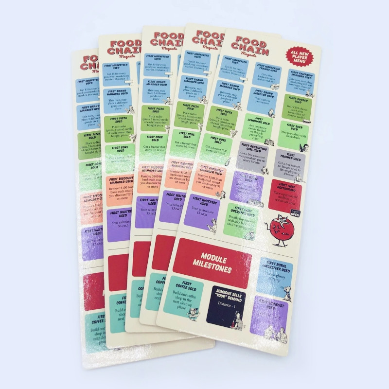 GeekUp : Food Chain Magnate: Milestone Boards & Card Accordion - BOARDGAMEGEEK (BGG) - Board game | IPA Gameshop