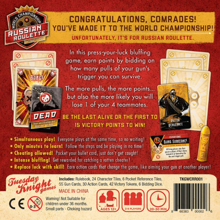 World Championship Russian Roulette - Tuesday Knight Games LLC - Board game | IPA Gameshop